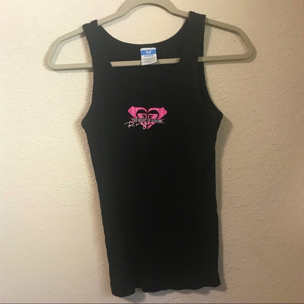 Women’s Vintage Roxy Brand Pink Logo Tank Top Size L